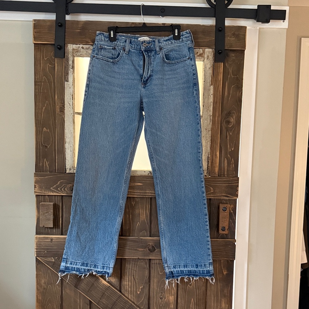 Abercrombie & Fitch Medium Blue baggy low rise Women's Jeans